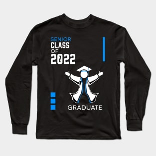 Proud graduation class of 2022 blue Long Sleeve T-Shirt